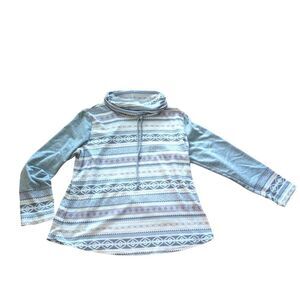 🛍️Western Aztec Long Sleeve Cowl Neck Shirt Size xl